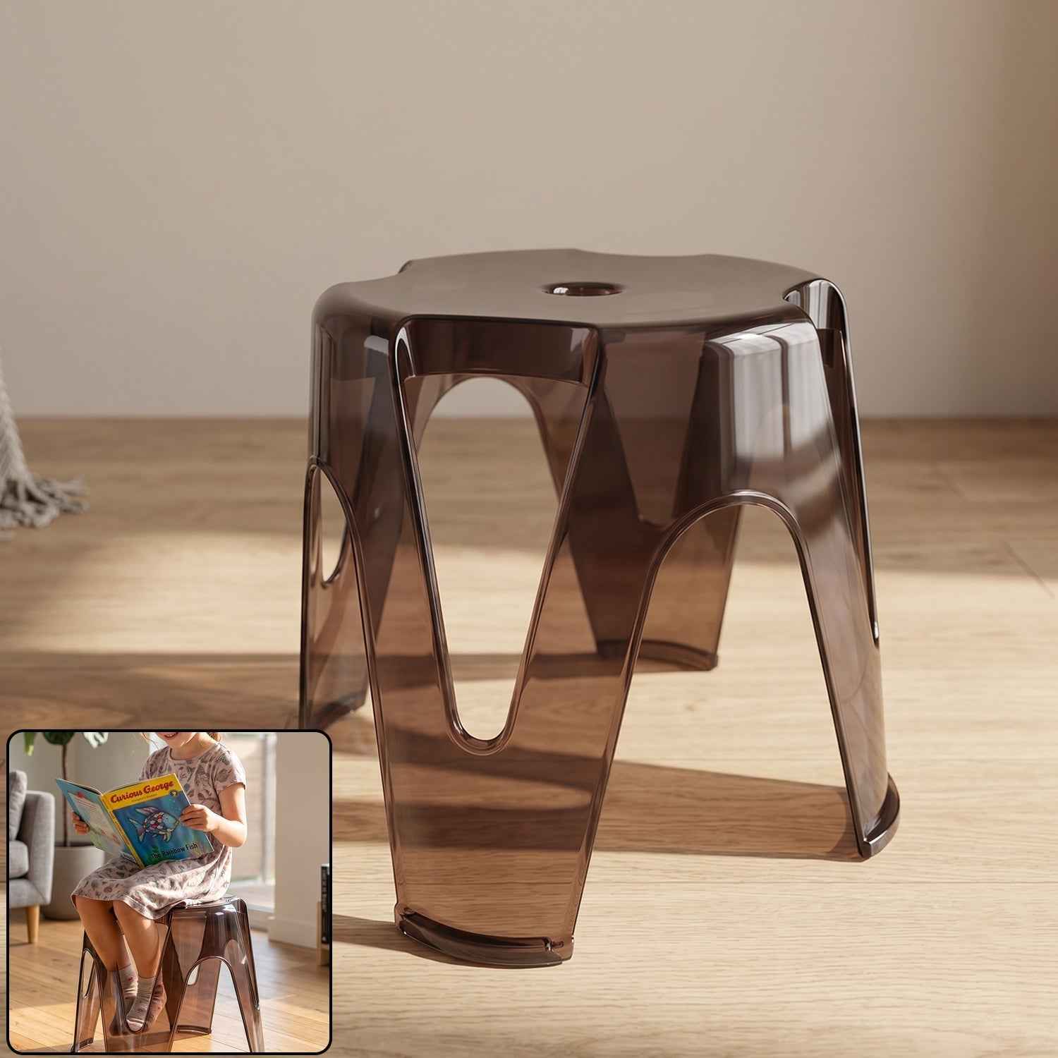 Plastic Sitting Stool Ð Lightweight & Multipurpose Design for Home & Outdoor