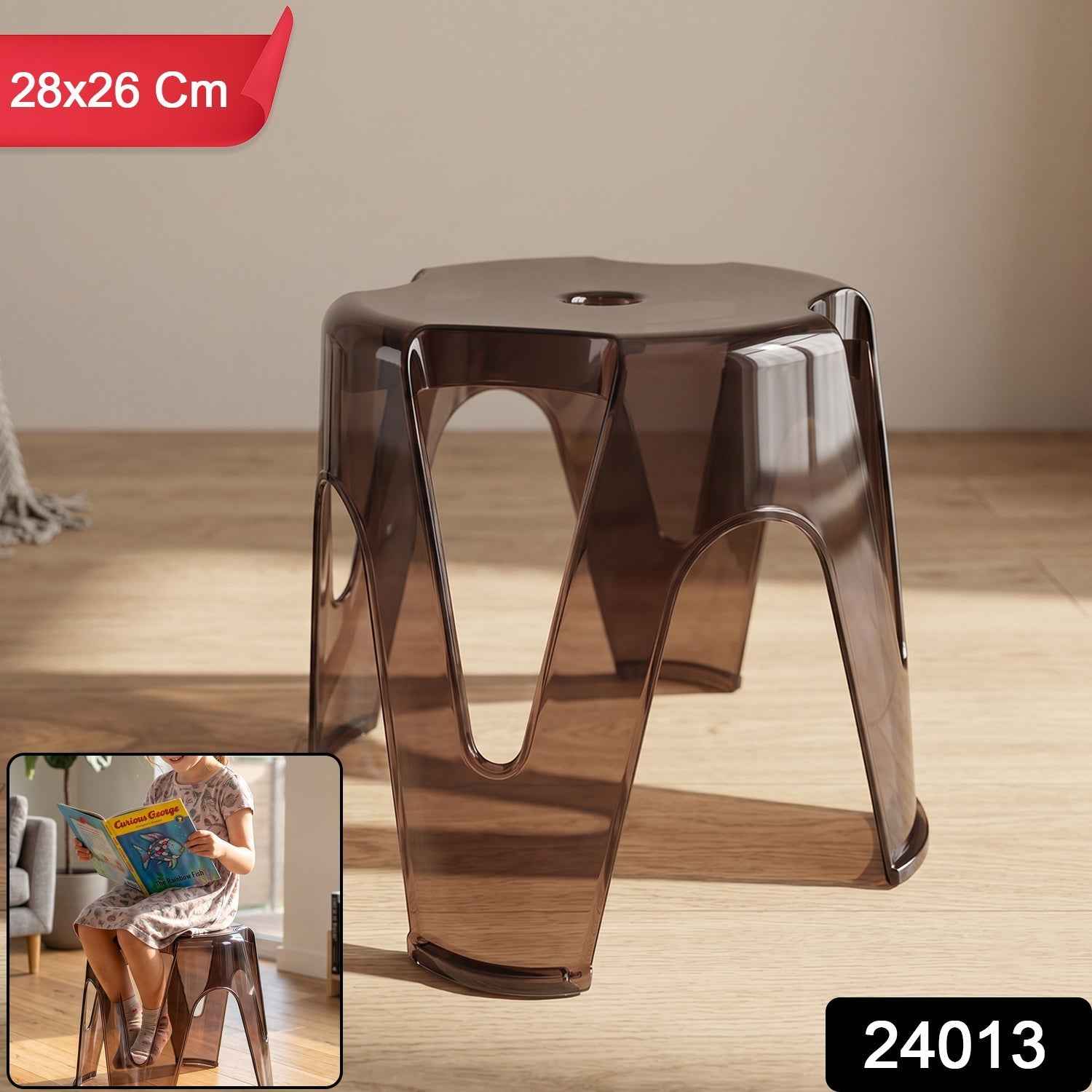 Plastic Sitting Stool Ð Lightweight & Multipurpose Design for Home & Outdoor