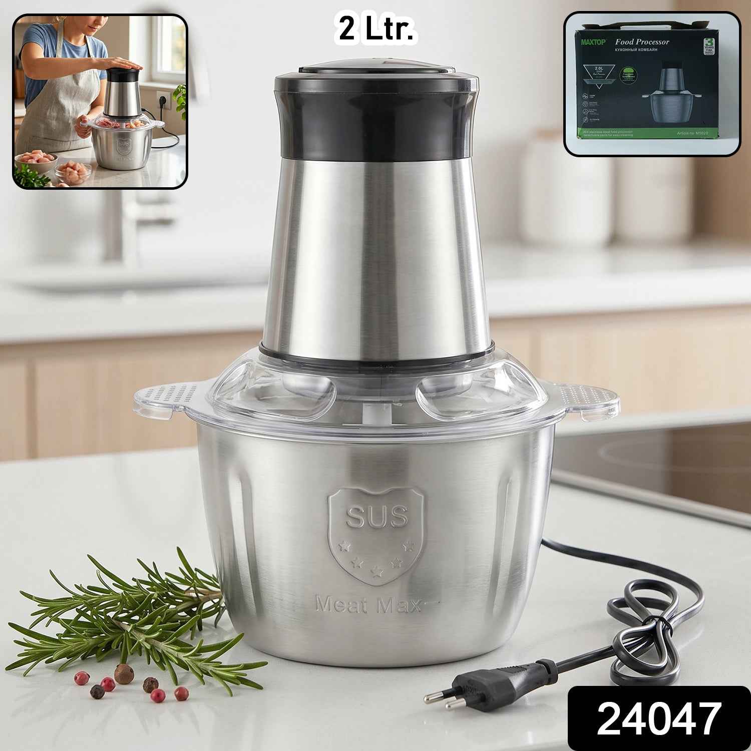 Electric Food Processor Ð 2 Litre Capacity for Easy Cooking
