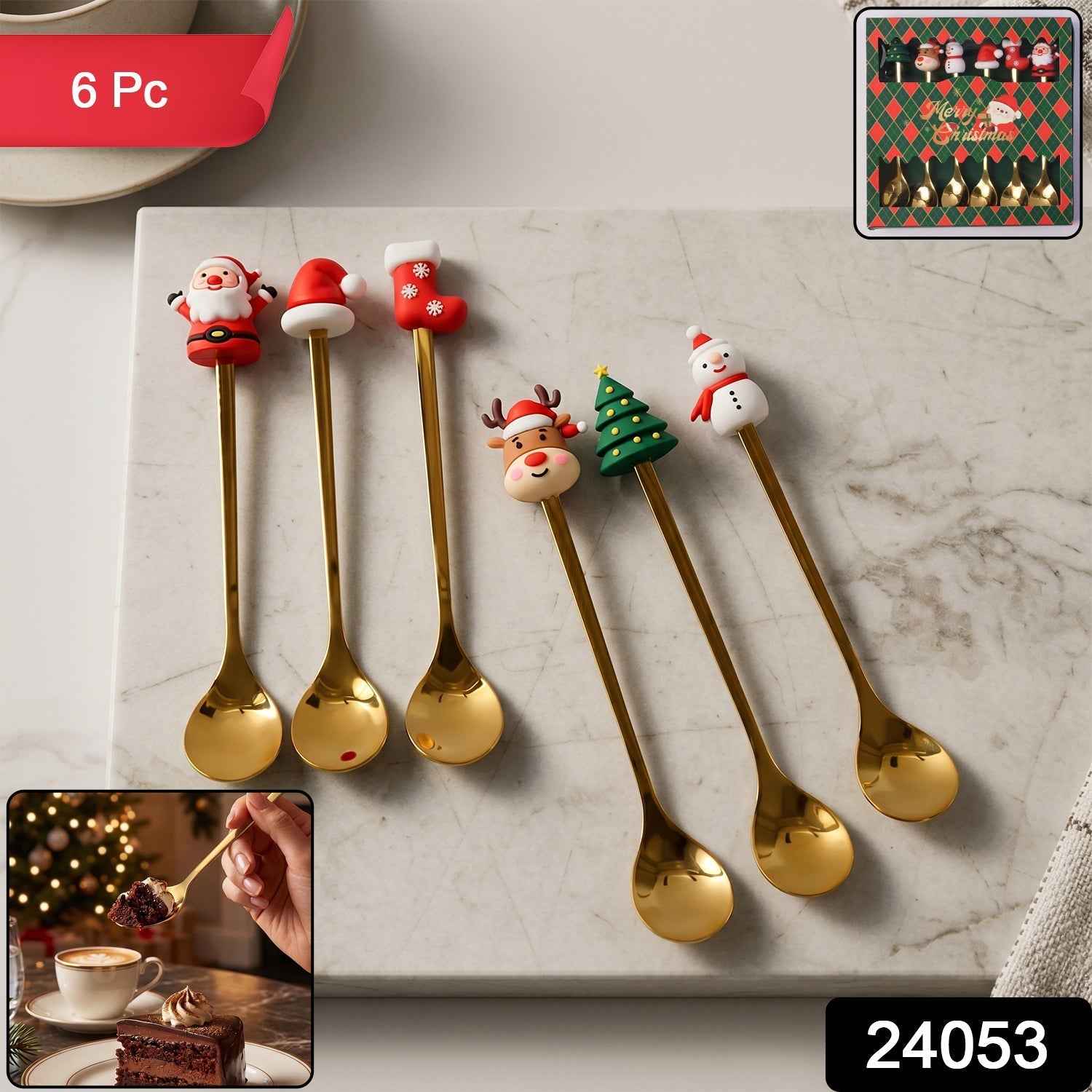 Golden Cartoon Spoon Set Ð Stylish & Durable Tableware