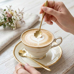 Mini Golden Serving Spoon Set Ð Elegant Stainless Steel Design