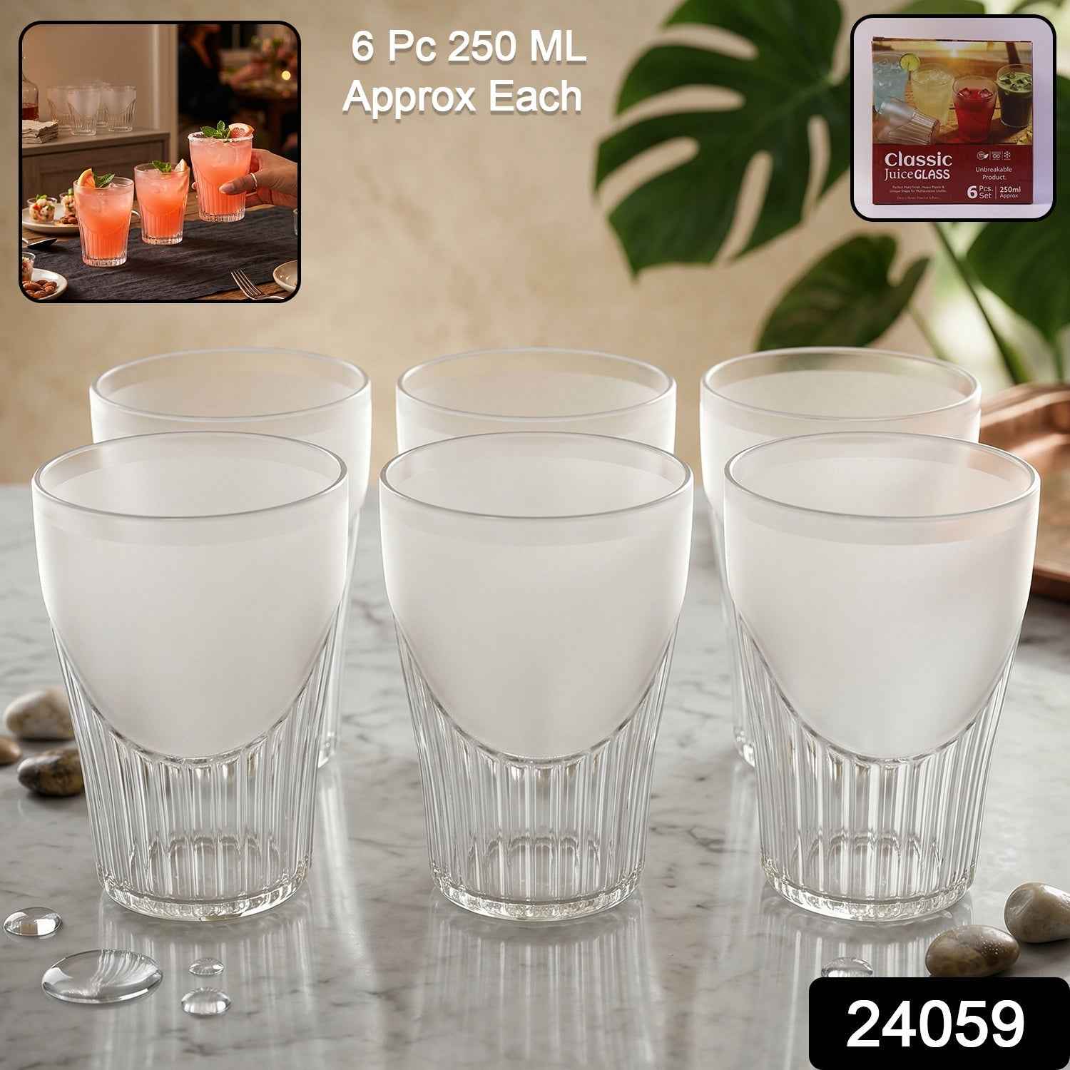 Unbreakable Plastic Juice Glass Set Ð Safe & Stylish Drinkware for Home