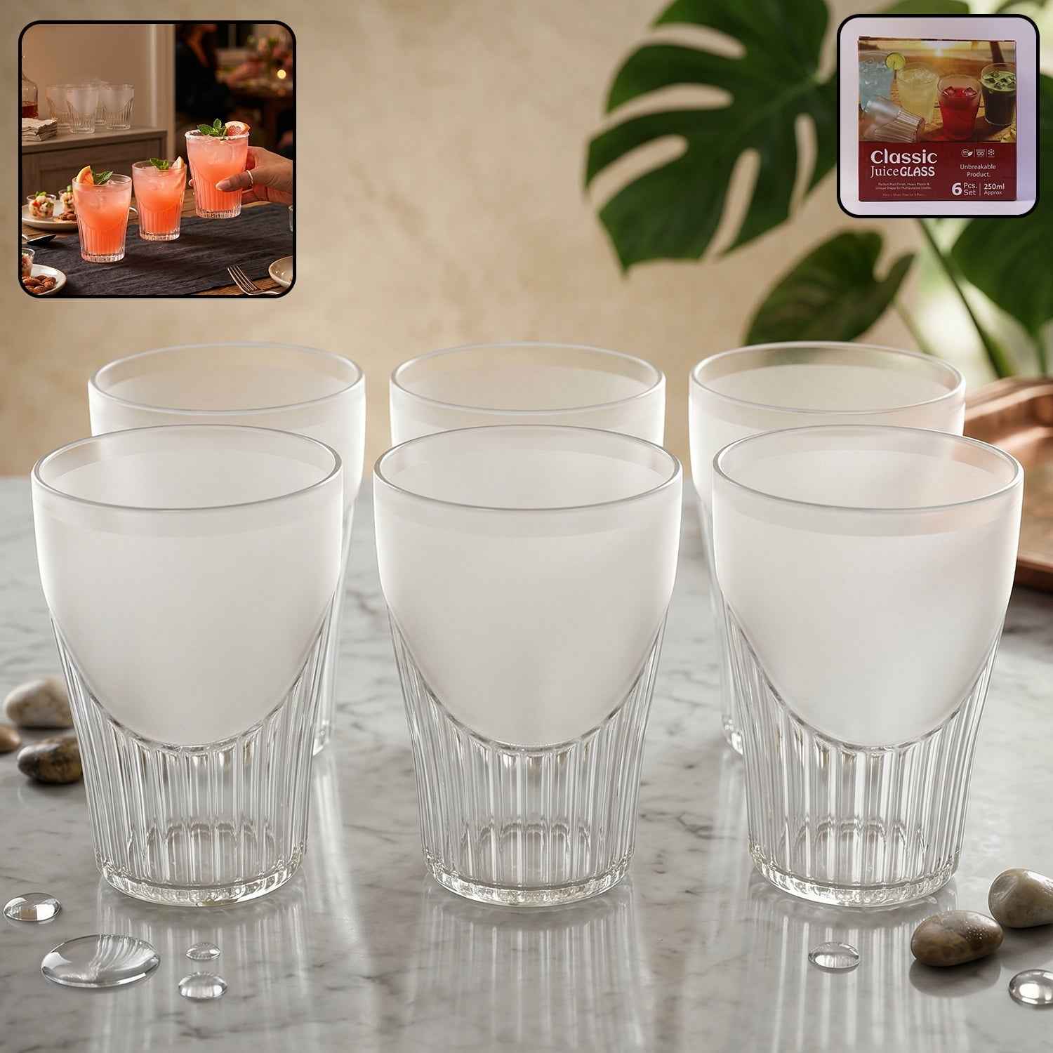 Unbreakable Plastic Juice Glass Set Ð Safe & Stylish Drinkware for Home