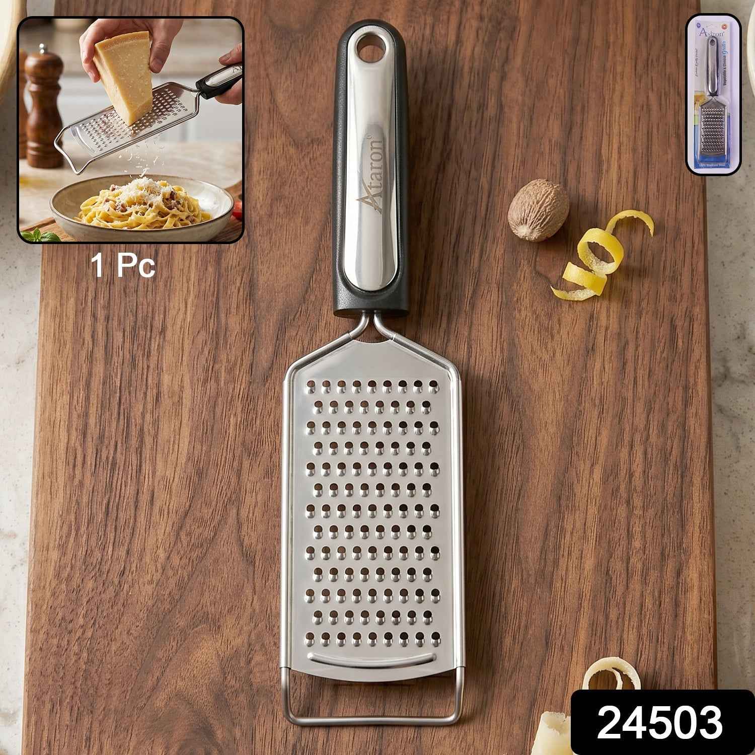 Stainless Steel Cheese Grater Ð Compact & Easy to Store for Kitchen Use
