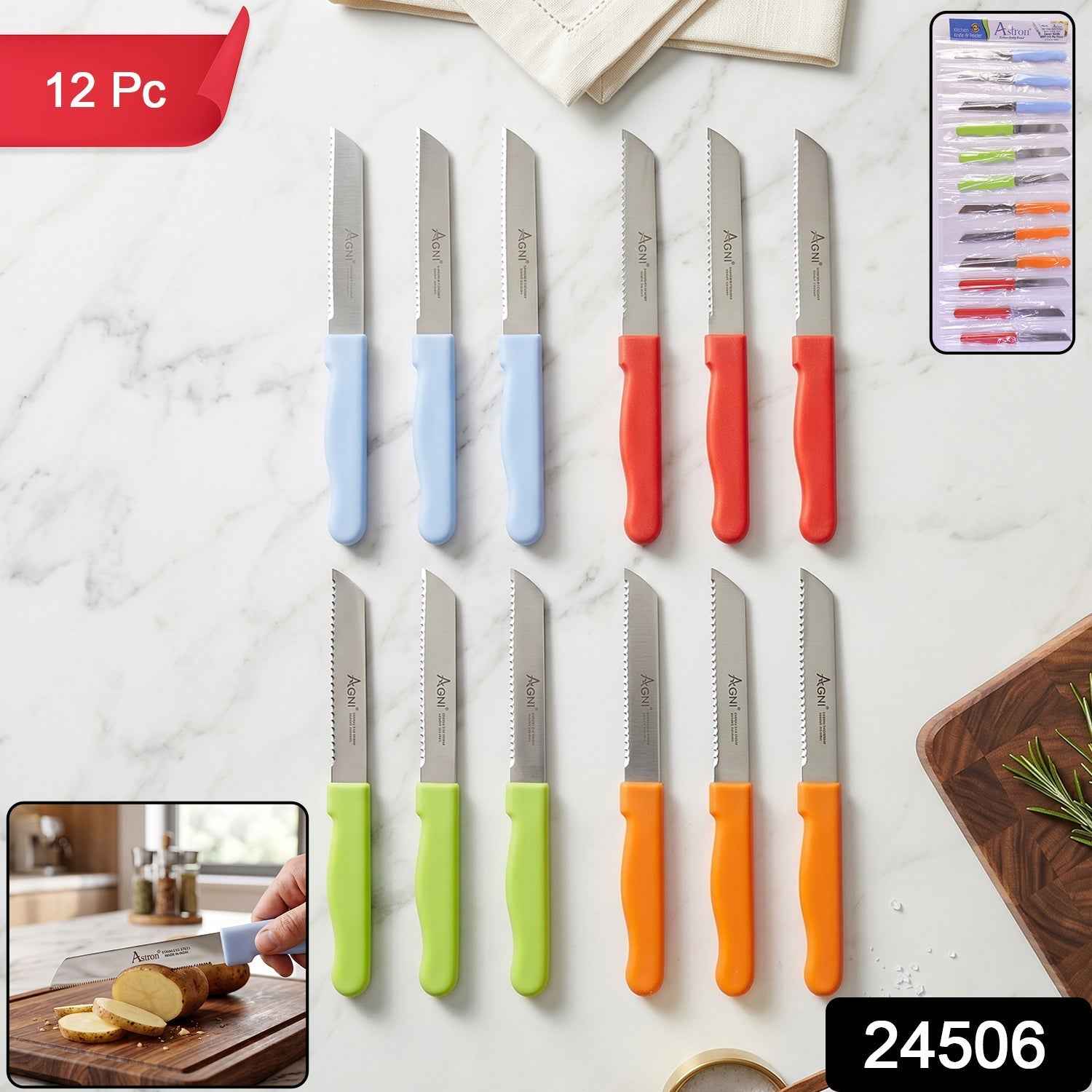 Kitchen Knife Set Ð Sharp, Durable & Colour-Coded for Daily Use