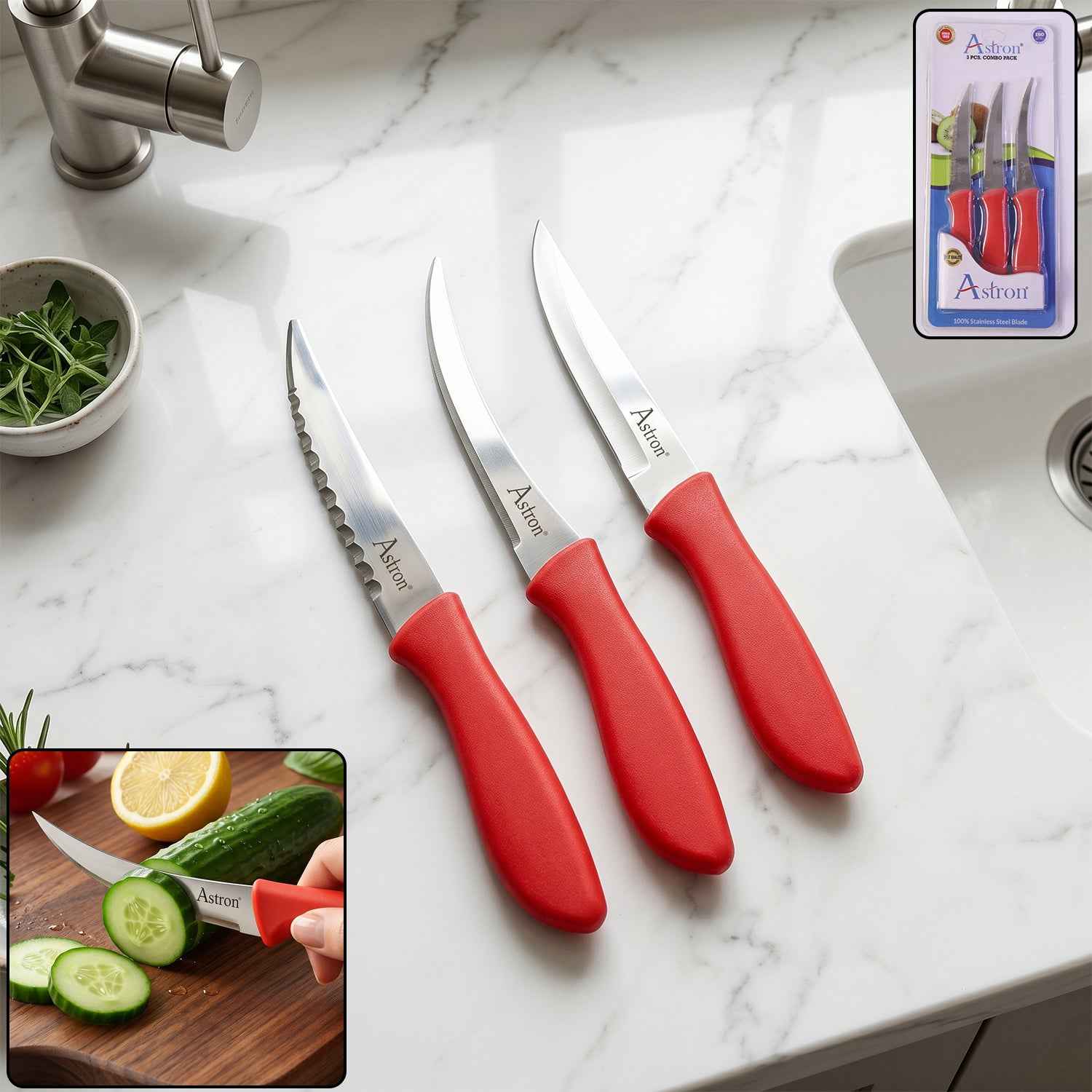 Kitchen Knife Set Ð Sharp & Durable for Daily Cooking