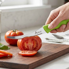 Kitchen Utility Knife Ð Sharp, Curved Serrated Blade for Precise Cutting