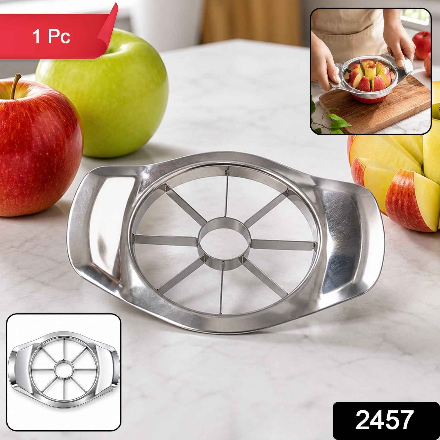 Apple Shape Stainless Steel Apple Slicer & Corer Ð Effortless Fruit Wedges
