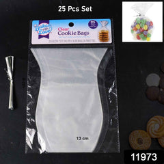 Clear Cookie Bags – Durable Transparent Treat Bags (25 Pcs)