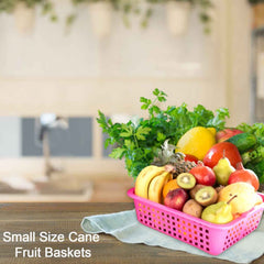Cane Fruit Basket – Round Handwoven Storage | Indo Glow