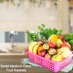 Plastic Fruit Basket – Medium Cane Style Storage & Decor | Tidy Table