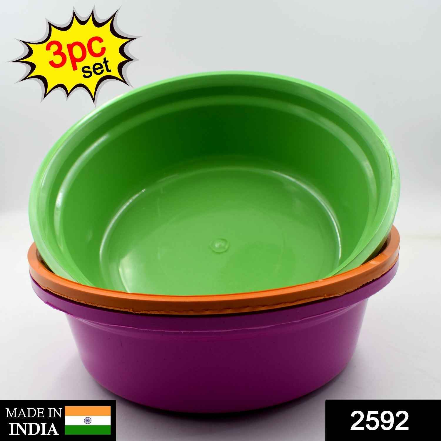 Plastic Storage Bowls Set of 3 – Multipurpose & Durable | Storenzo
