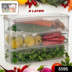 Fridge Storage Containers – Stackable 3-Pc Set, 1500ML | Organivo