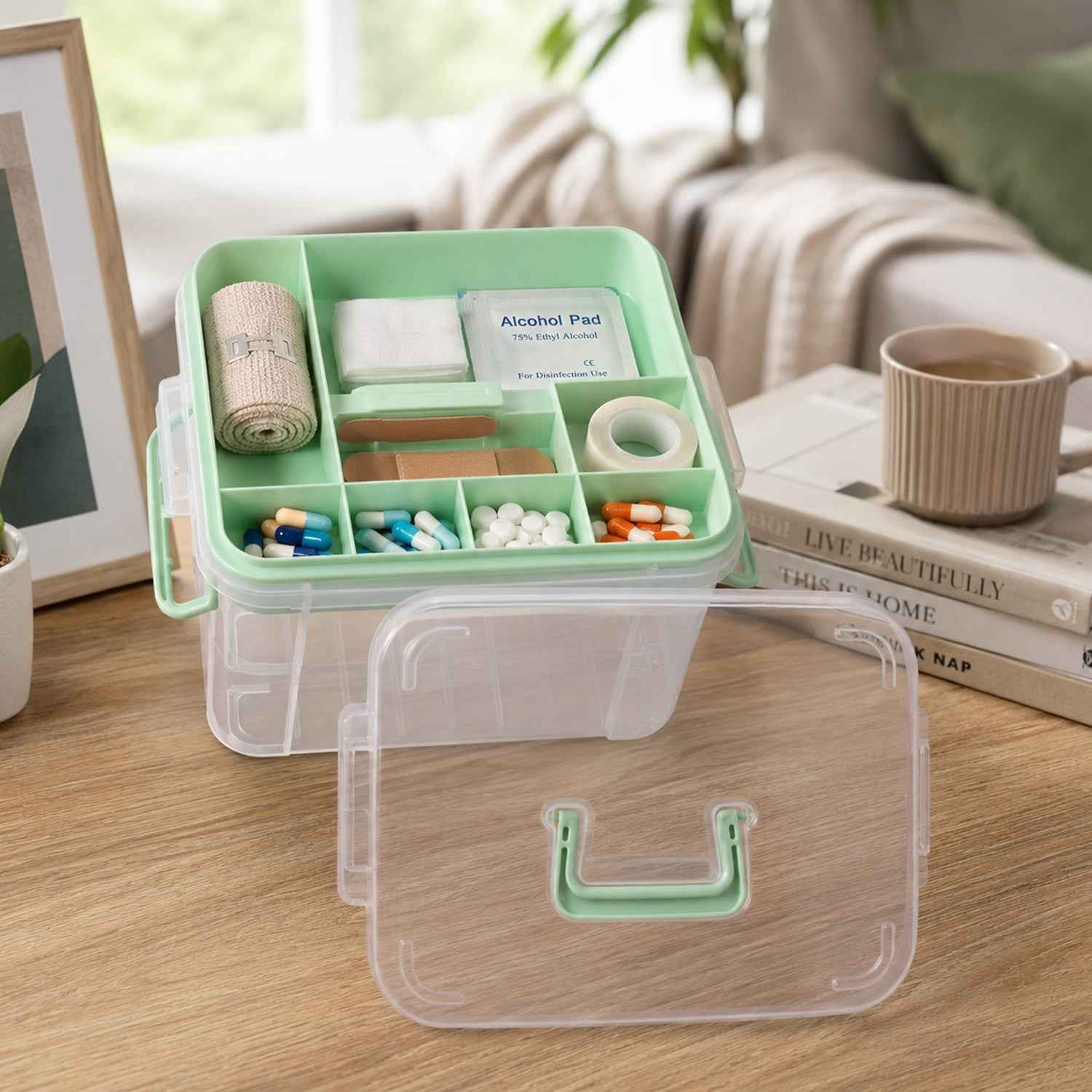 Plastic Medicine Storage Box Ð Secure Locking & Portable Design
