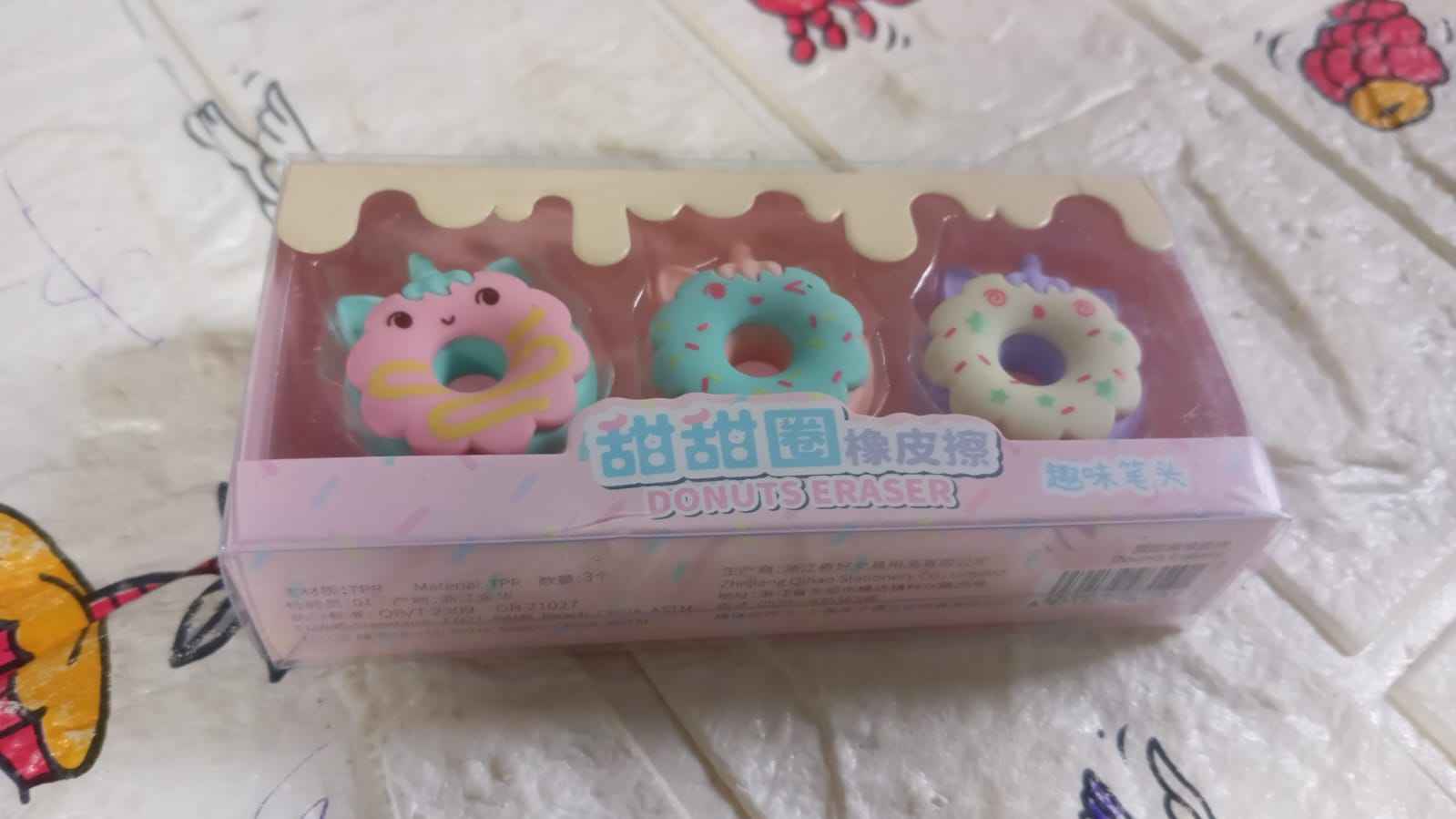 Donut Erasers – Non-Toxic 3pc Set for Kids | JubileeJoy