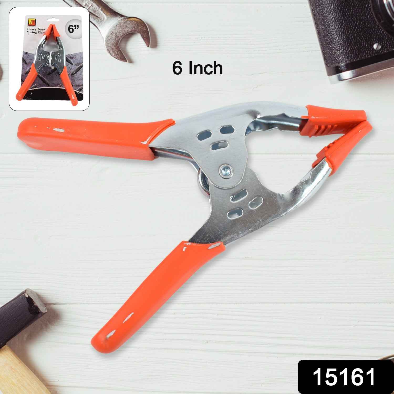 Heavy Duty Spring Clamp 6 Inch – Metal, 3 Inch Jaw | Indo Glow