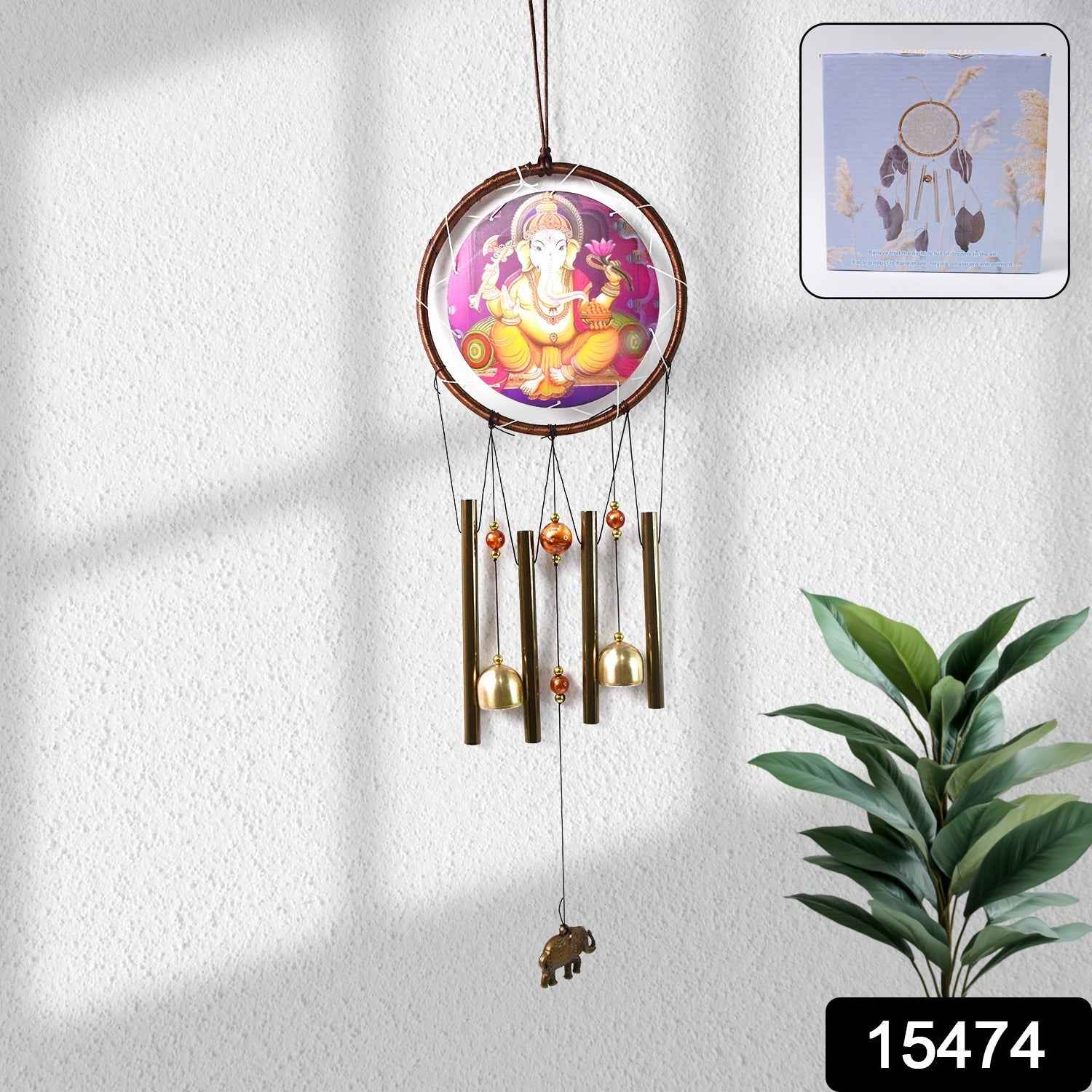 Lord Ganesh Wind Chimes – Soothing Outdoor Garden Decor