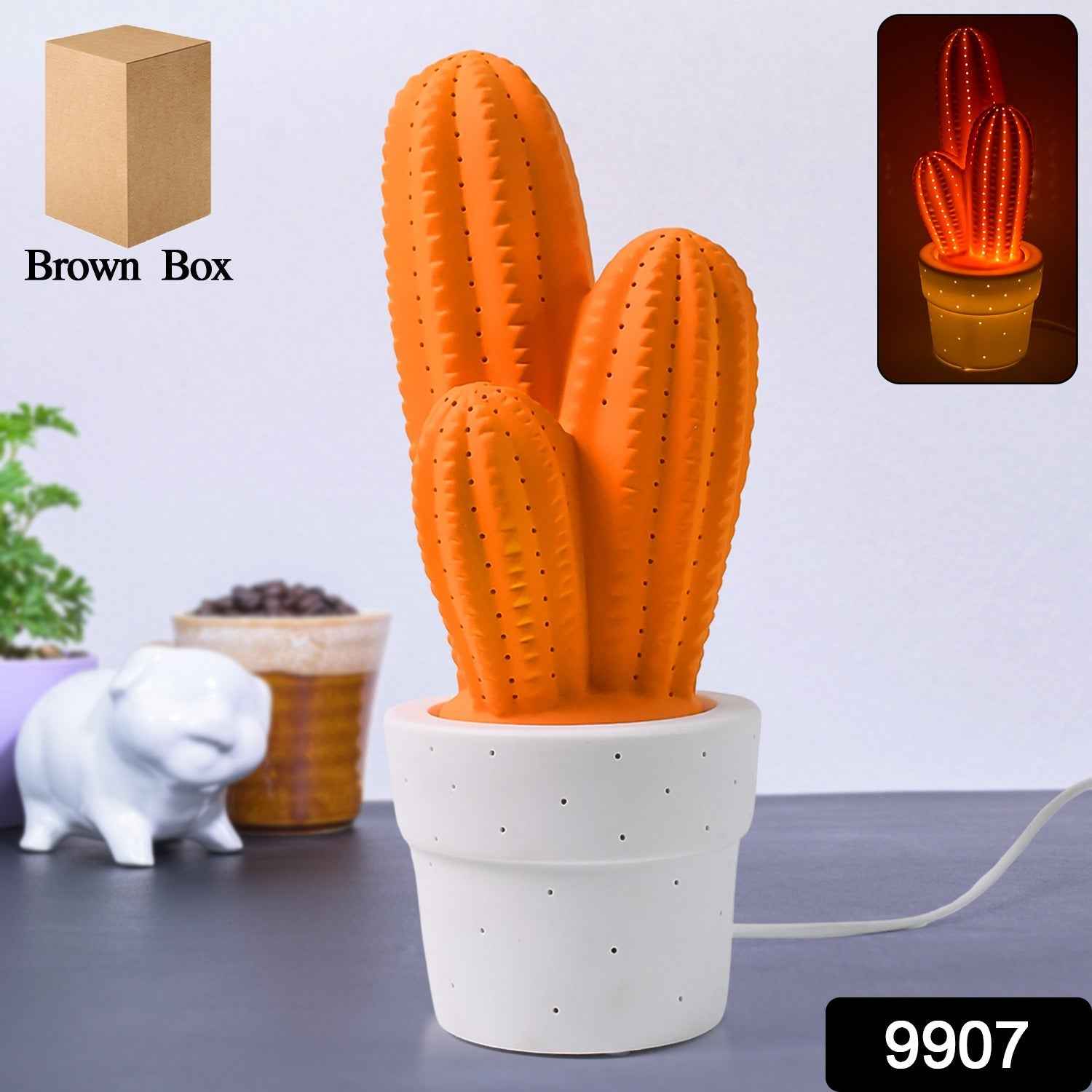 Ceramic Table Lamp – Elegant Big Ambient Light for Home