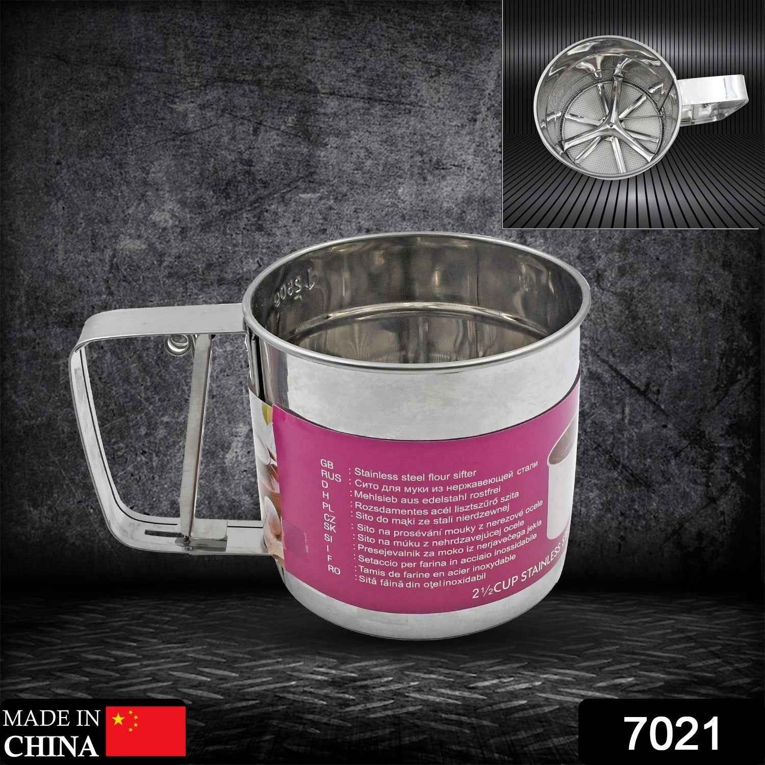 Flour Sifter – Stainless Steel Handheld Sieve |
