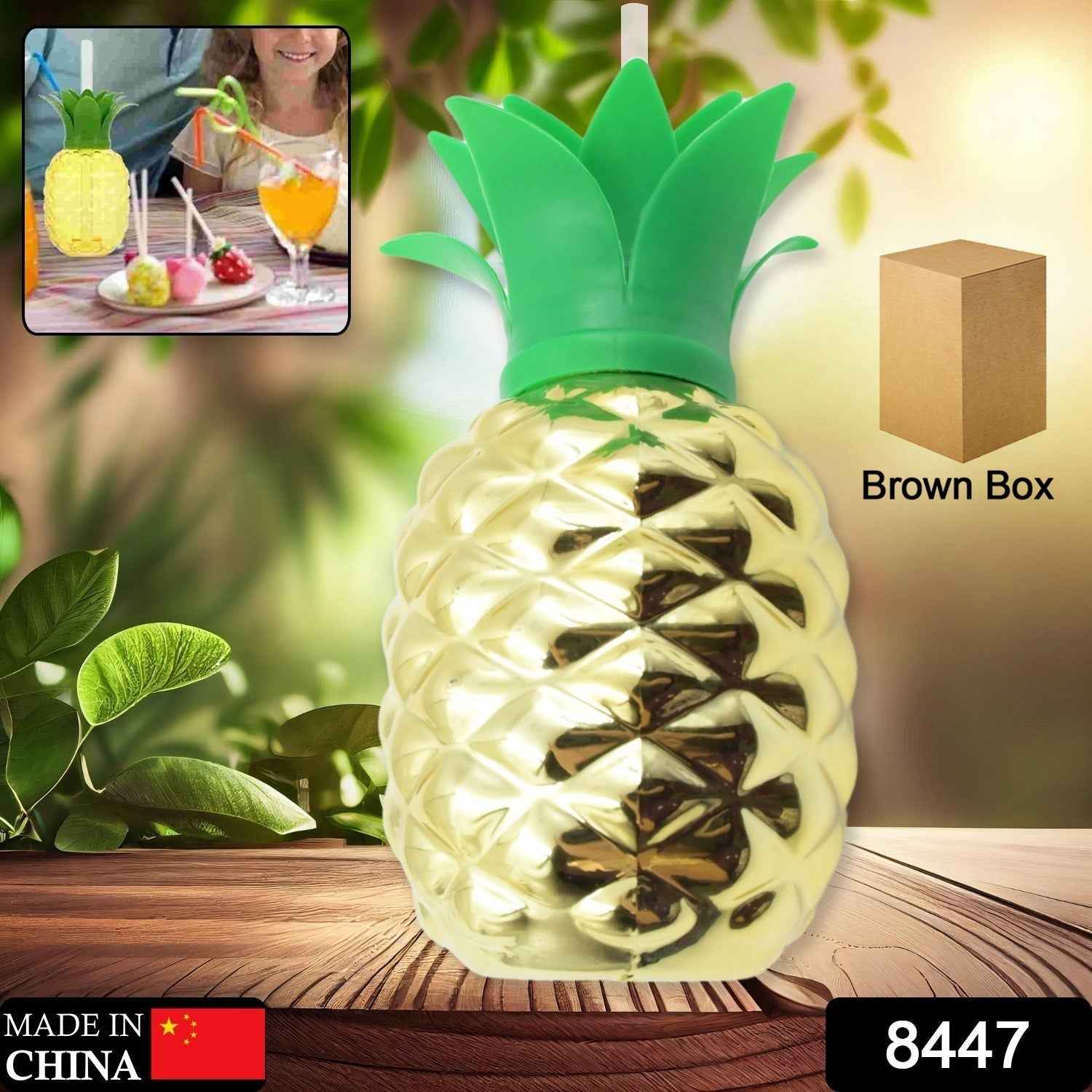 Pineapple Cup with Straw – Tropical Party Tumbler | Indo Glow