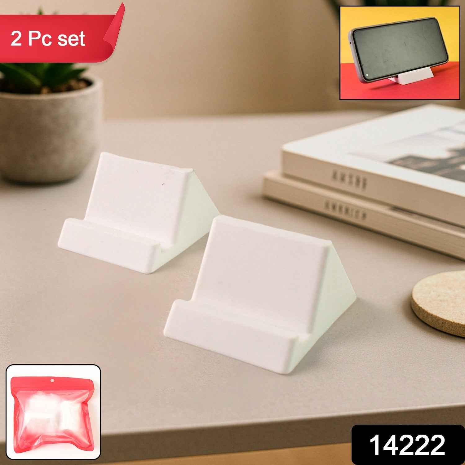 Mobile Phone Holder Stand – Compact 2-Pc Mix Color Set