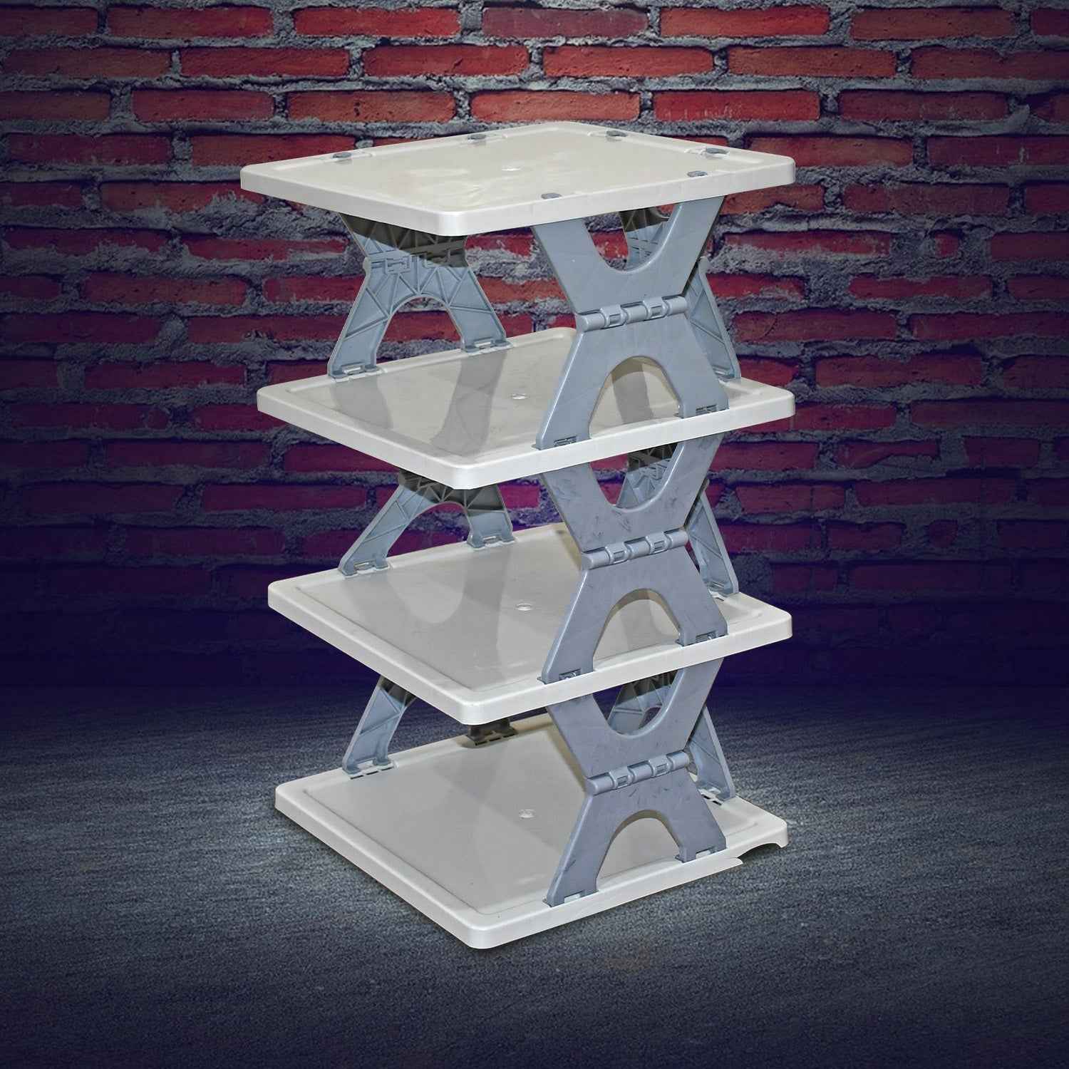 Foldable Shoe Rack – 4-Layer Space-Saving Storage | Organivo