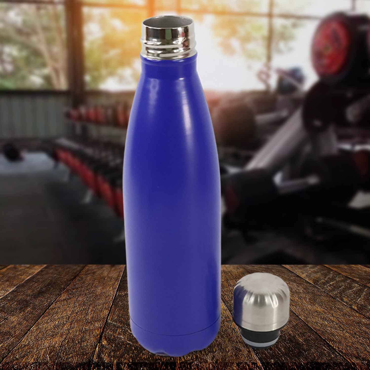 Pure sip 400ml stainless steel water bottle perfect for fitness enthusiasts