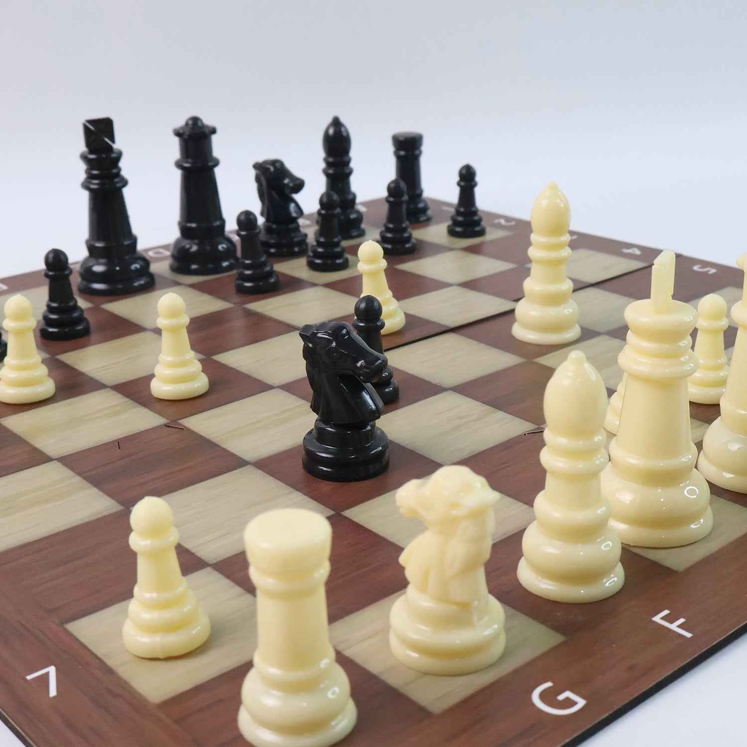Chess & Checkers Travel Game Set – Portable Foldable Board