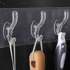 Adhesive Wall Hooks – Transparent & Heavy-Duty 5 Pc | GlimmerHome