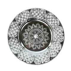 Pooja Thali Set – 8-Inch Plastic Silver Color for Festivals | Styleva