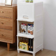 Plastic Storage Cabinet – 3-Layer Foldable Organizer | Organivo