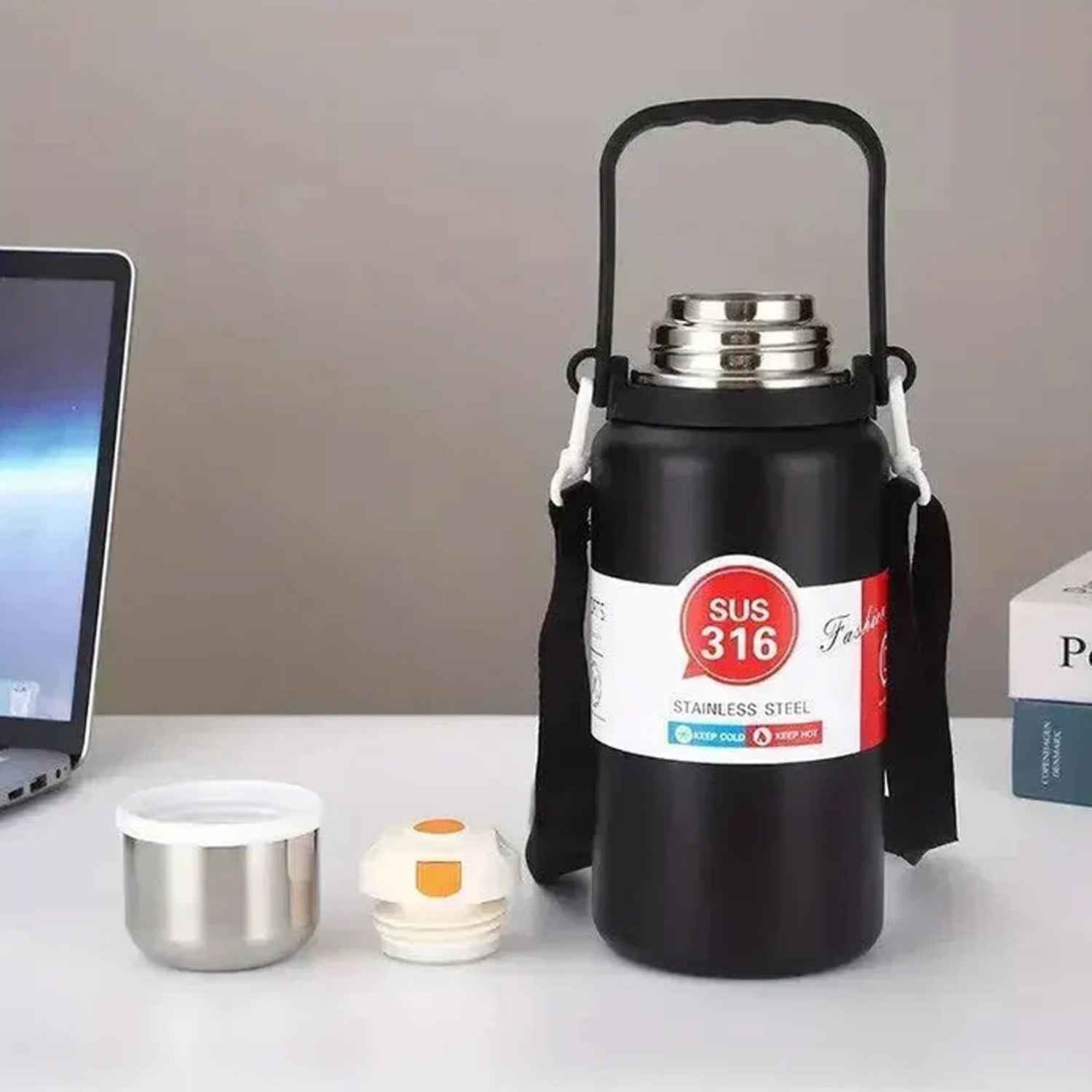 Insulated Stainless Steel Thermos Bottle – 24hr Hot & Cold