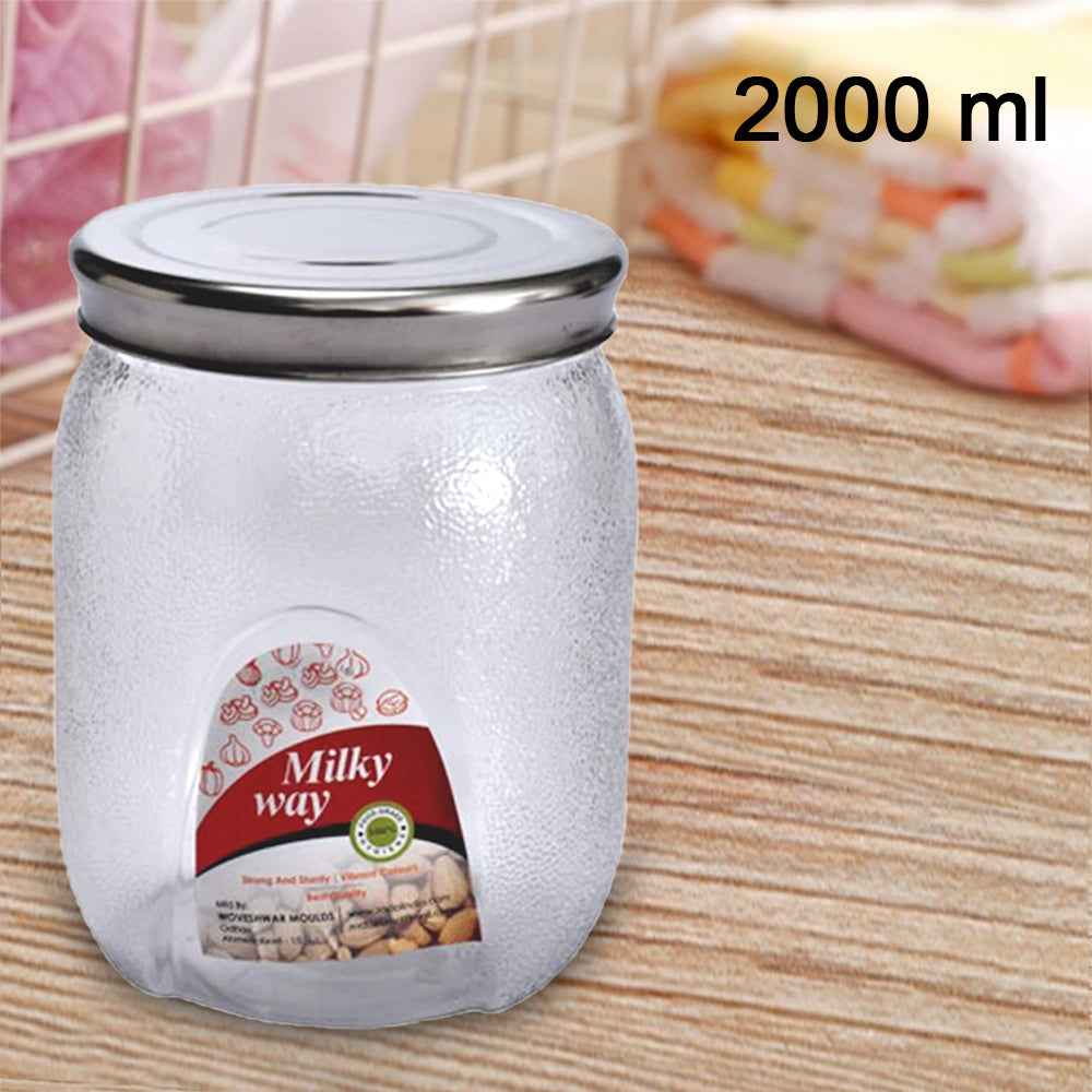 Plastic Mason Jar 2000ml – Airtight Food Storage | Gambit