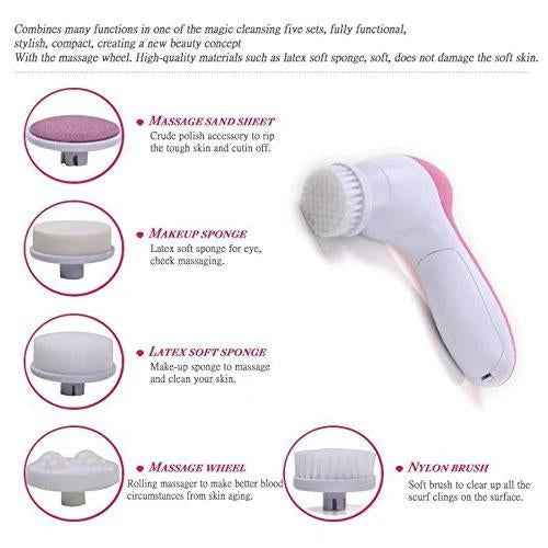 Facial Massager – 5-in-1 Body Cleanser & Exfoliator | VelvaBloom