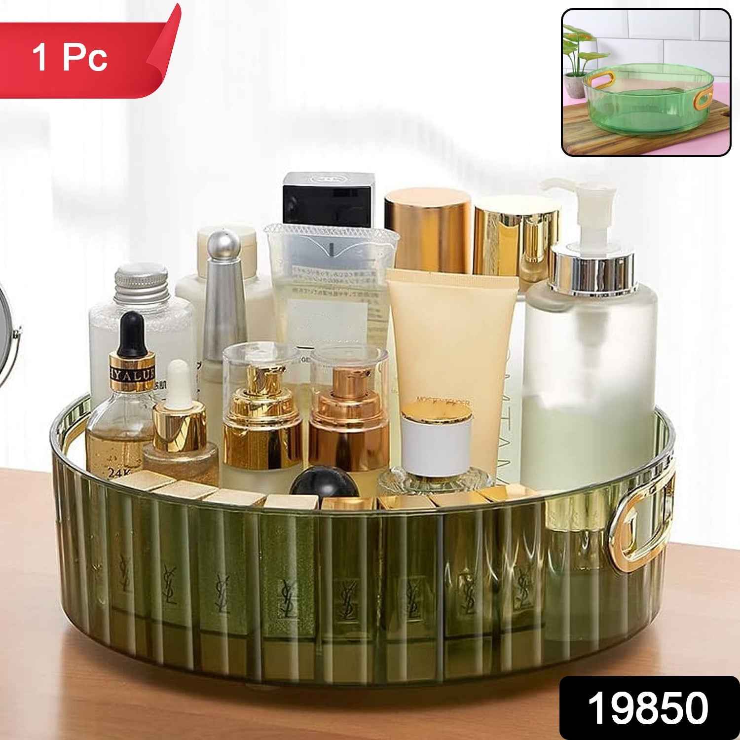Rotating Storage Rack – Multipurpose Organizer with Handles