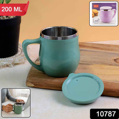 Double-Wall Desk Mug – Stainless Steel, Spill-Resistant 200ml