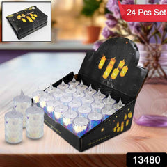 Flameless LED Tea Light Candles – 24 Pc Diwali Decor | Indo Glow