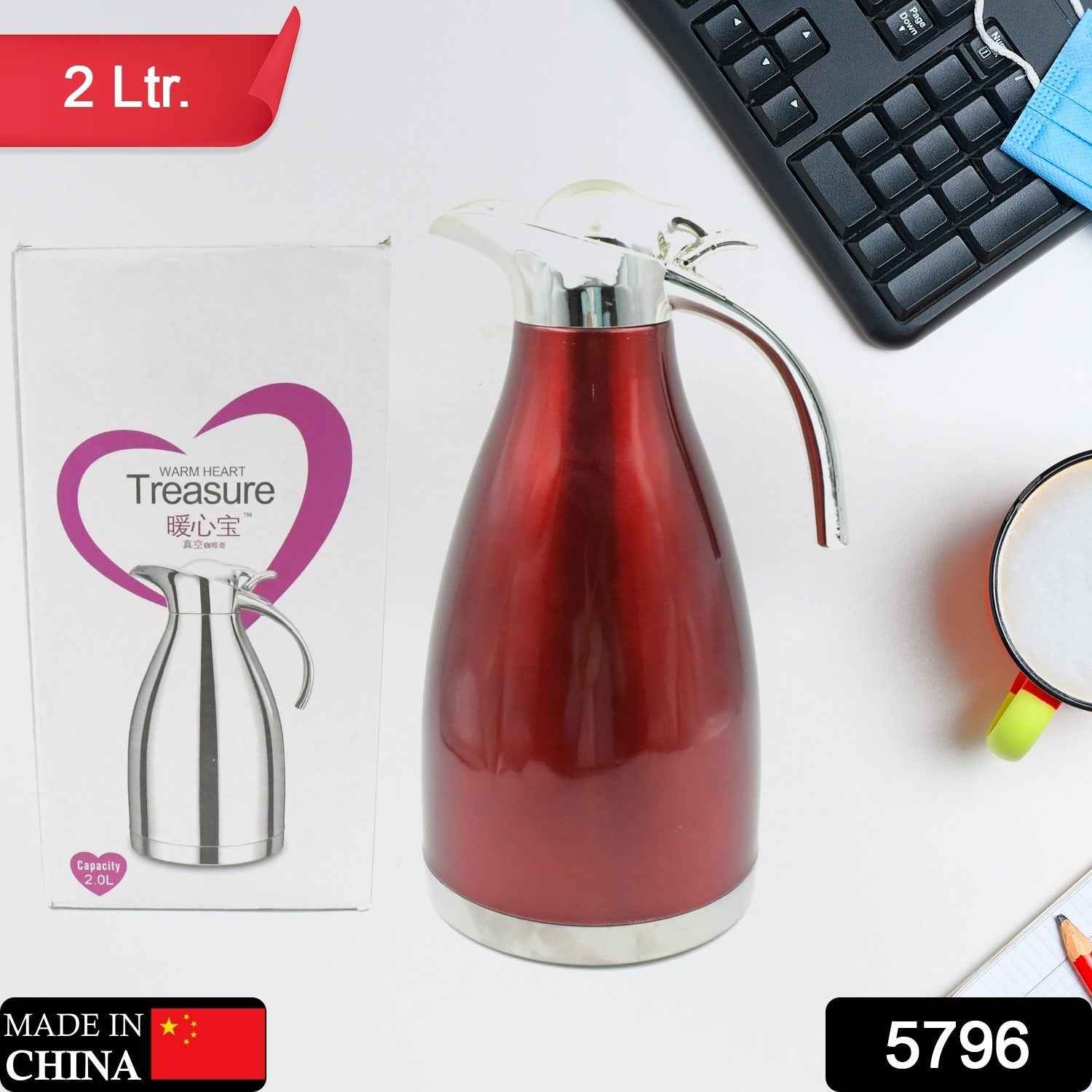 Vacuum Insulated Kettle Jug – 2L Stainless Steel | Bottlart