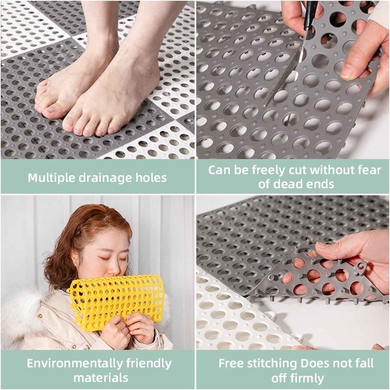 Bath Anti-Slip Mat – Bathroom Safety Mat 26x26 cm | Mini Bubbles