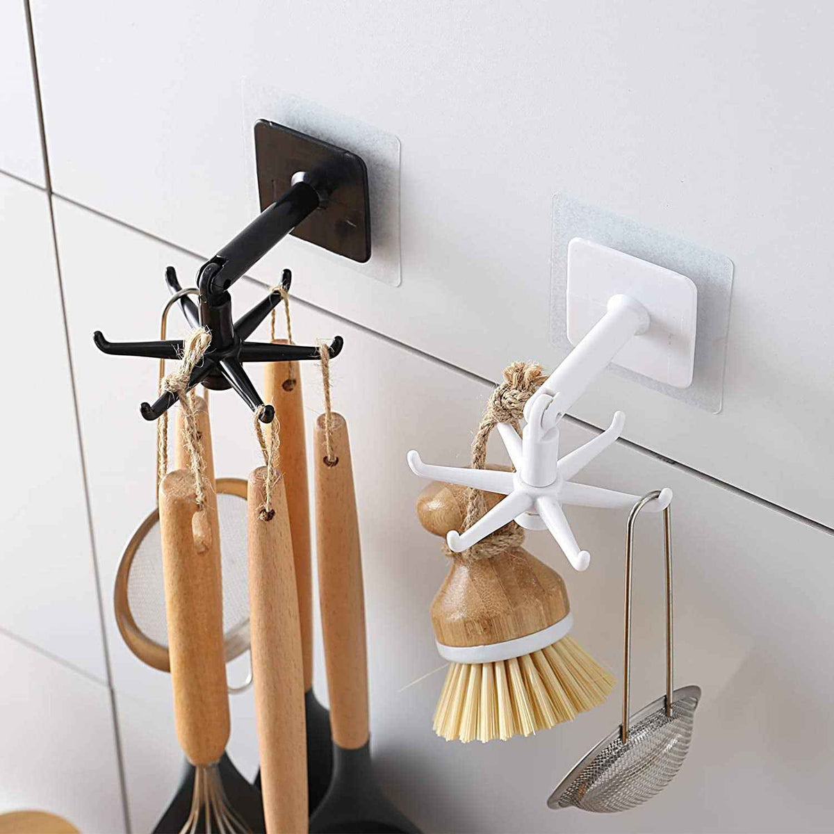 Rotatable Hooks – 360° Swivel for Space-Saving Storage