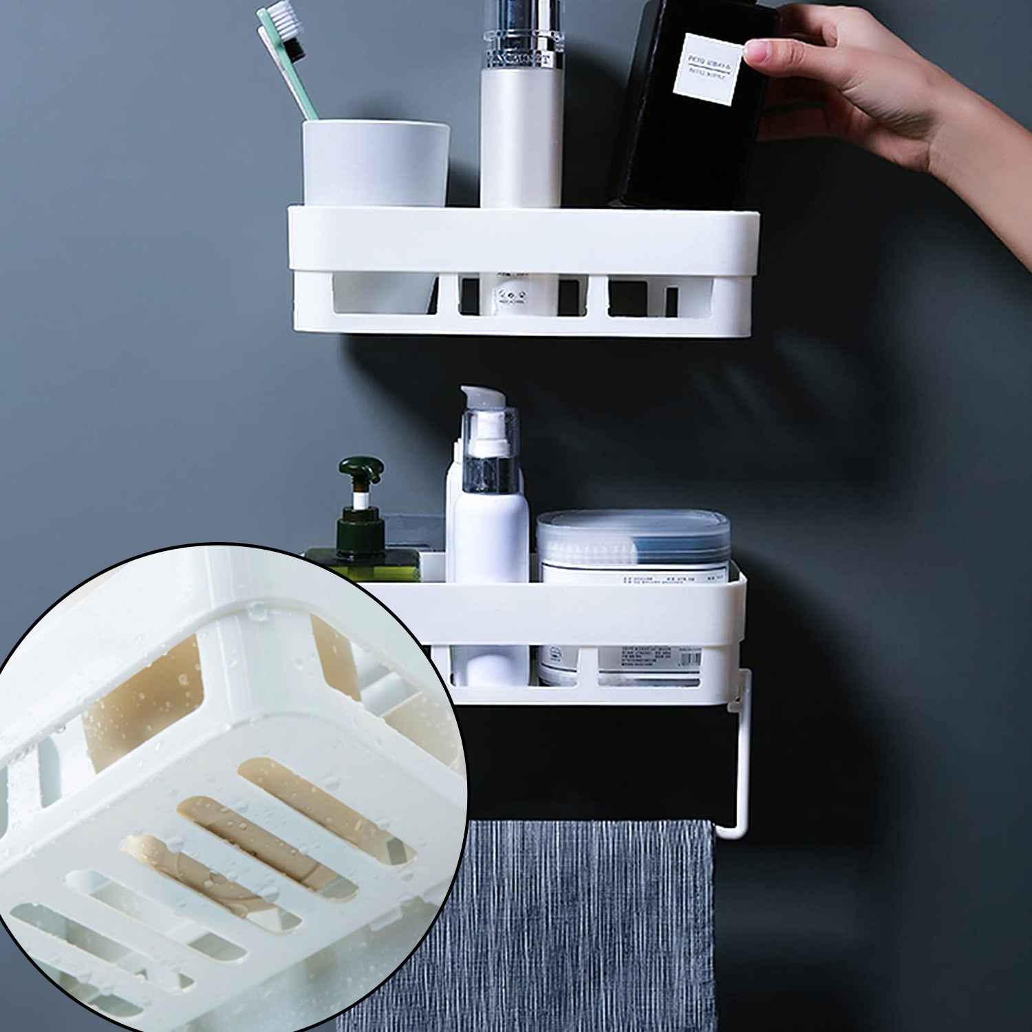 Multipurpose Wall Shelf – No-Drill Bathroom & Kitchen Storage | Bathora