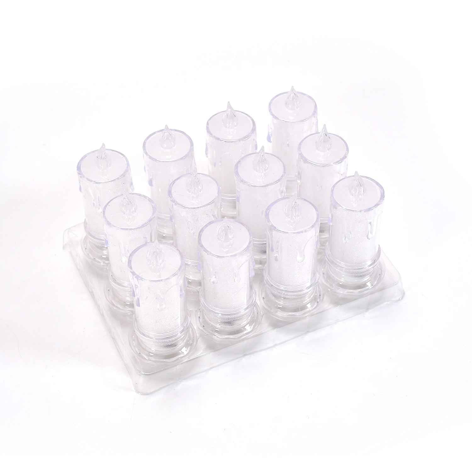 Melted Design Flameless Candles – Set of 12 for Diwali | Indo Glow