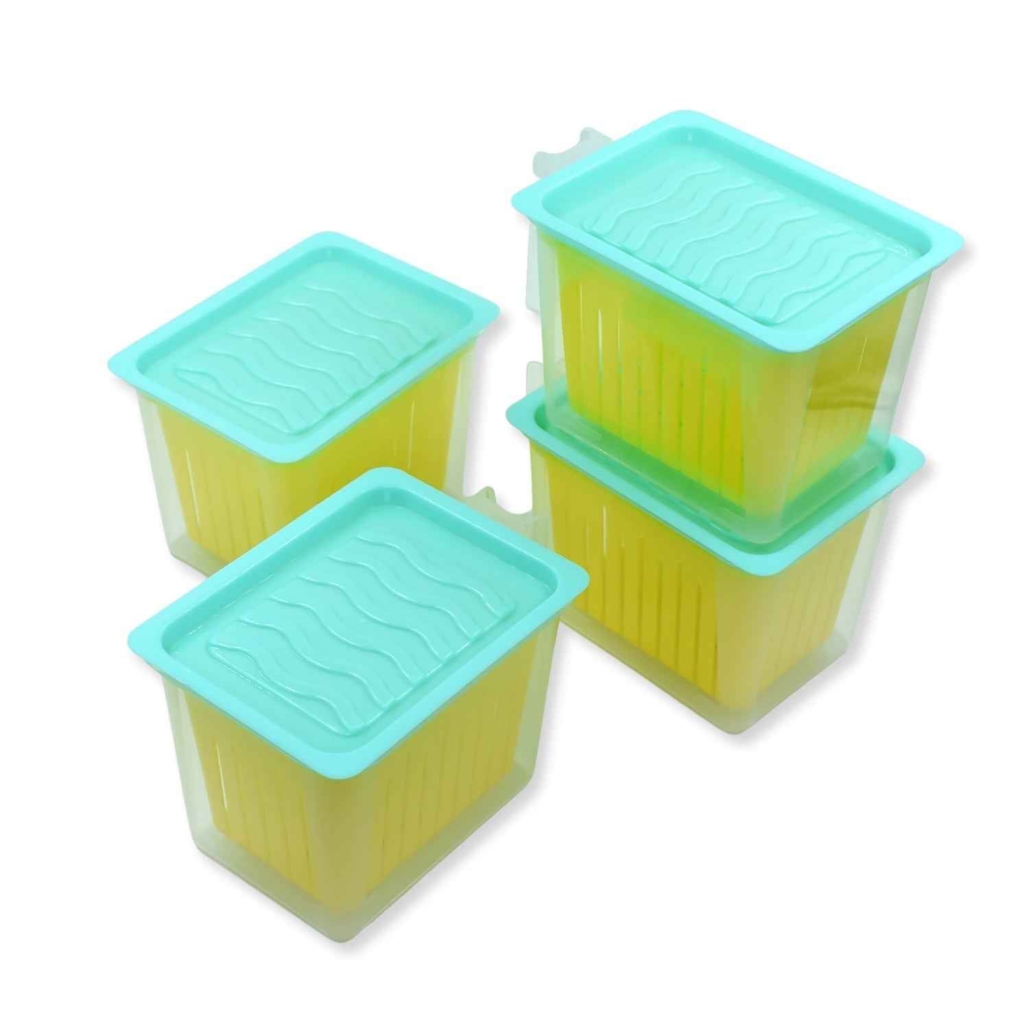 Fridge Storage Containers – 4 Pcs Plastic Set | Organivo