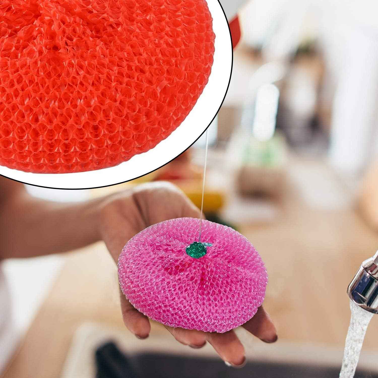 Nylon Scrubber – Multi-Purpose Round Cleaning Pads (Pack of 6) | VelvaBloom