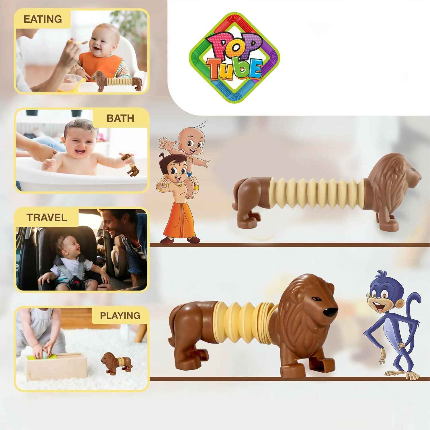 Lion Shape Magic Spring Toy – Stretchable Fun Fidget for Kids