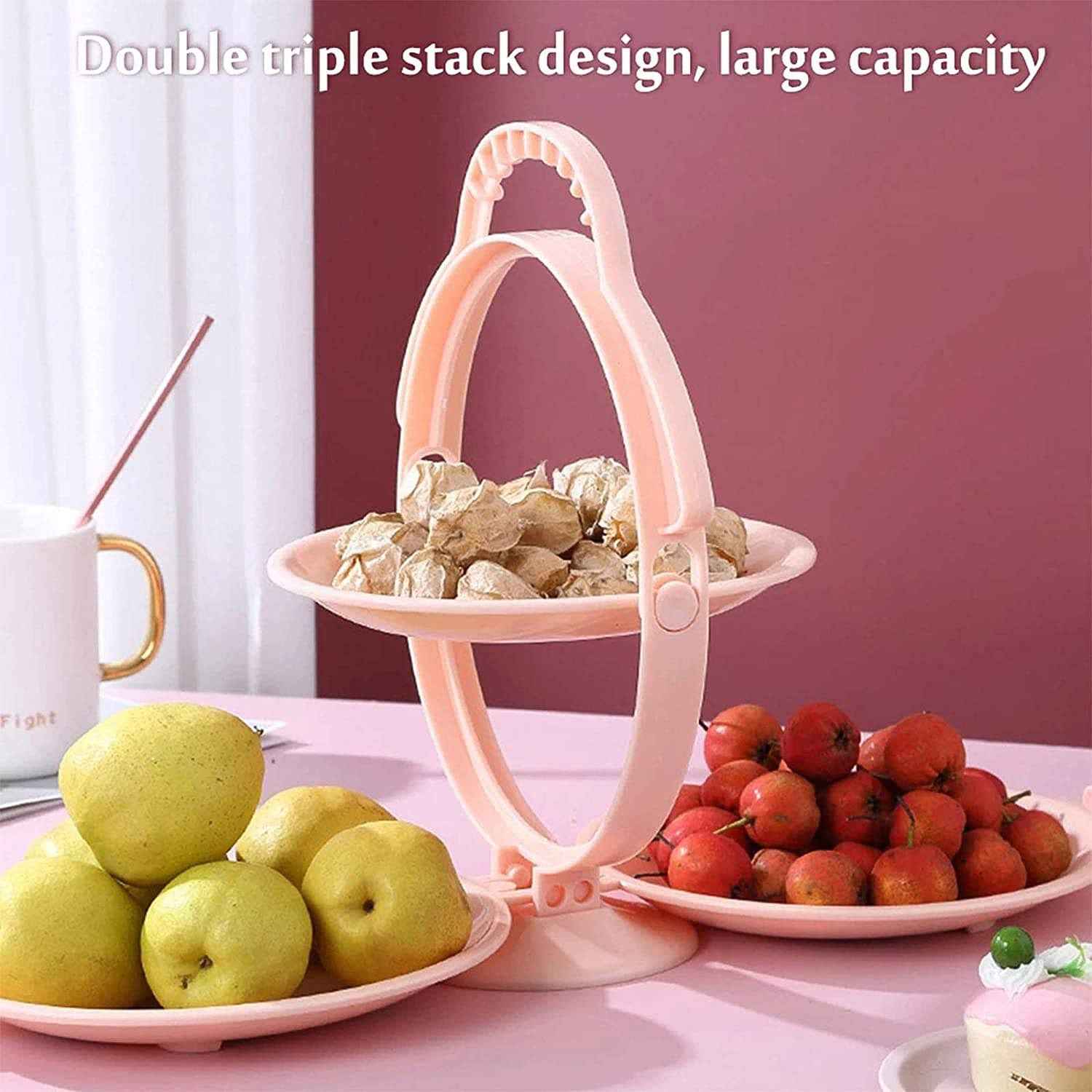 3-Layer Foldable Snack Serving Stand – Portable & Space-Saving