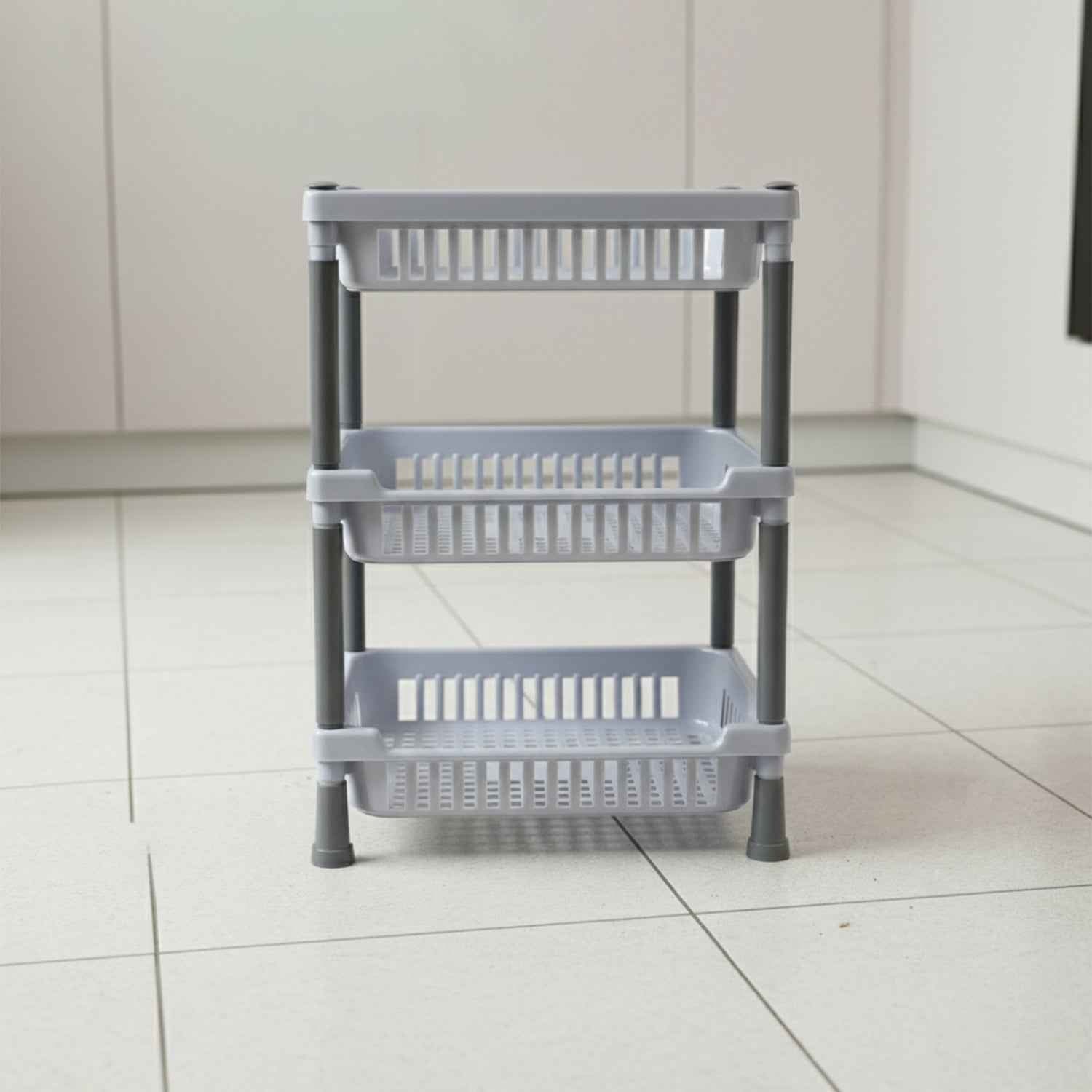 Kitchen Storage Basket Rack – 3-Layer Ventilated Organizer