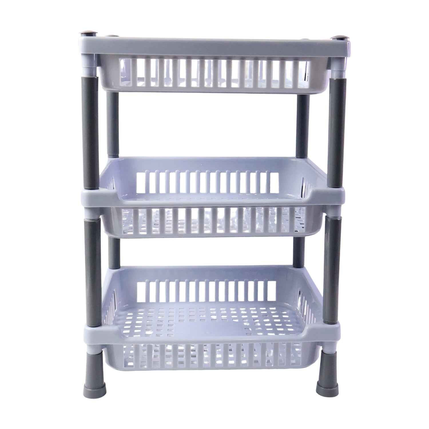 Kitchen Storage Basket Rack – 3-Layer Ventilated Organizer