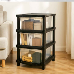 Transparent 3-Layer Drawer Organizer – Smooth Pull-Out Storage