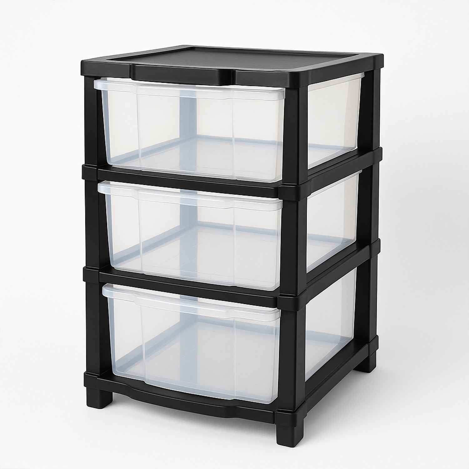 Transparent 3-Layer Drawer Organizer – Smooth Pull-Out Storage